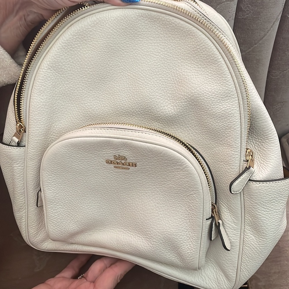 Pale baby pink leather Coach Backpack - Picture 4 of 5